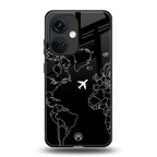 airplane flying wanderlust back phone cover | glass case for oneplus nord ce 3