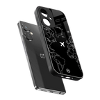 airplane flying wanderlust back phone cover | glass case for oneplus nord ce 3