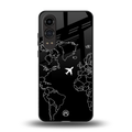 airplane flying wanderlust back phone cover | glass case for oneplus nord ce 4 lite