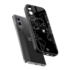 airplane flying wanderlust back phone cover | glass case for oneplus nord ce 4 lite