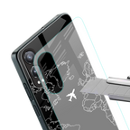 airplane flying wanderlust back phone cover | glass case for oneplus nord ce 4 lite