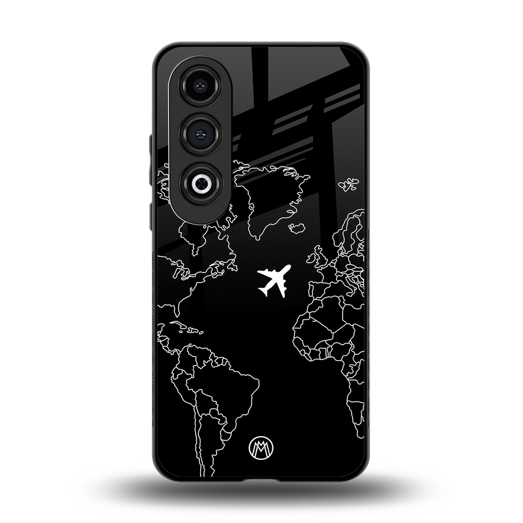 airplane flying wanderlust back phone cover | glass case for oneplus nord ce 4