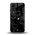 airplane flying wanderlust back phone cover | glass case for oneplus nord ce 4
