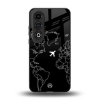 airplane flying wanderlust back phone cover | glass case for oneplus nord ce 4