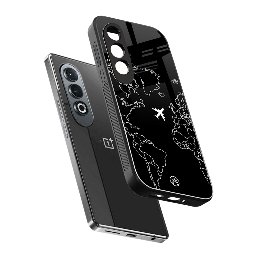 airplane flying wanderlust back phone cover | glass case for oneplus nord ce 4