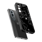 airplane flying wanderlust back phone cover | glass case for oneplus nord ce 4