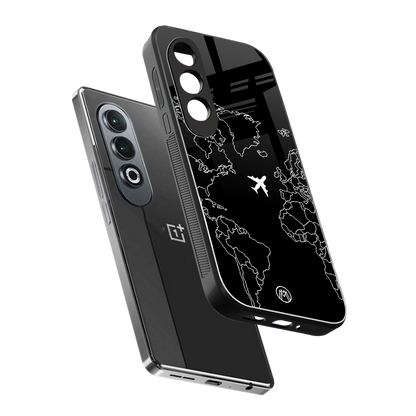 airplane flying wanderlust back phone cover | glass case for oneplus nord ce 4