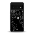 airplane flying wanderlust back phone cover | glass case for google pixel 6 pro