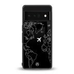 airplane flying wanderlust back phone cover | glass case for google pixel 6 pro