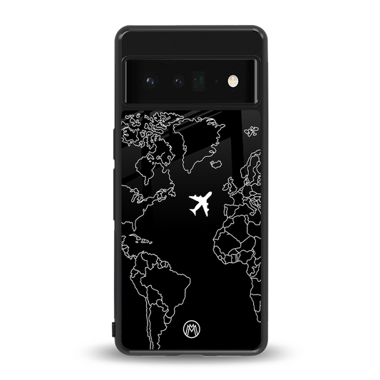 airplane flying wanderlust back phone cover | glass case for google pixel 6 pro