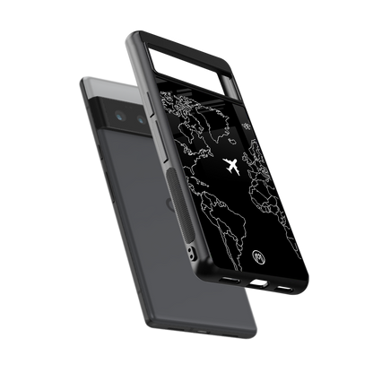 airplane flying wanderlust back phone cover | glass case for google pixel 6 pro