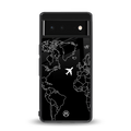 airplane flying wanderlust back phone cover | glass case for google pixel 6