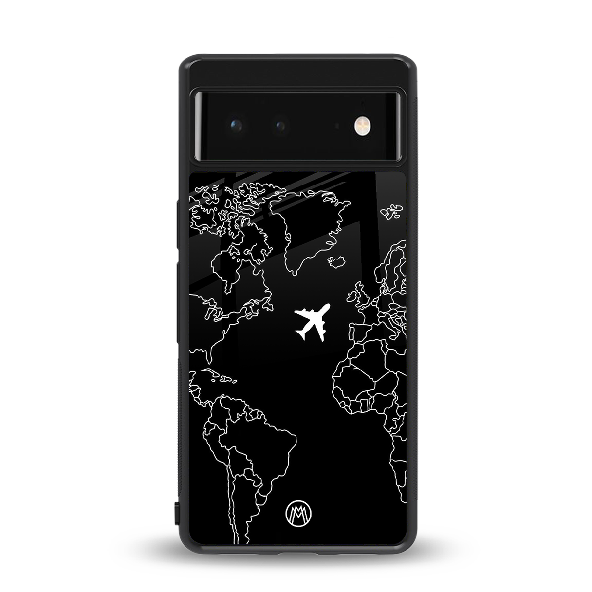 airplane flying wanderlust back phone cover | glass case for google pixel 6