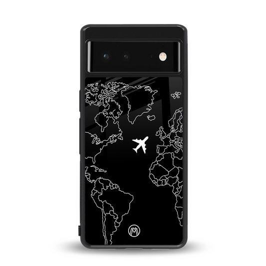 airplane flying wanderlust back phone cover | glass case for Google Pixel 6A