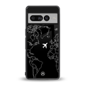 airplane flying wanderlust back phone cover | glass case for google pixel 7 pro