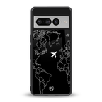 airplane flying wanderlust back phone cover | glass case for google pixel 7 pro