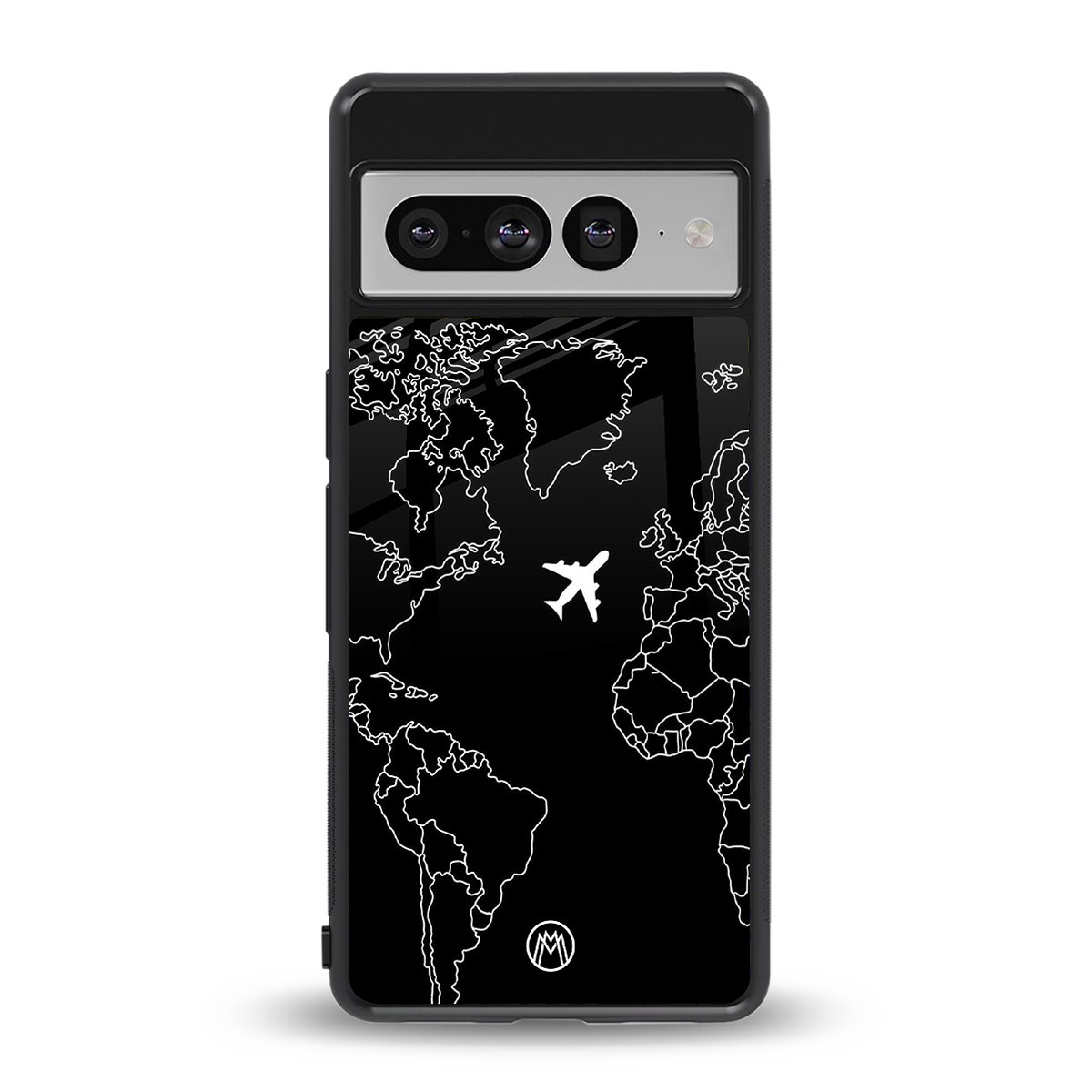 airplane flying wanderlust back phone cover | glass case for google pixel 7 pro