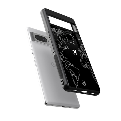 airplane flying wanderlust back phone cover | glass case for google pixel 7 pro