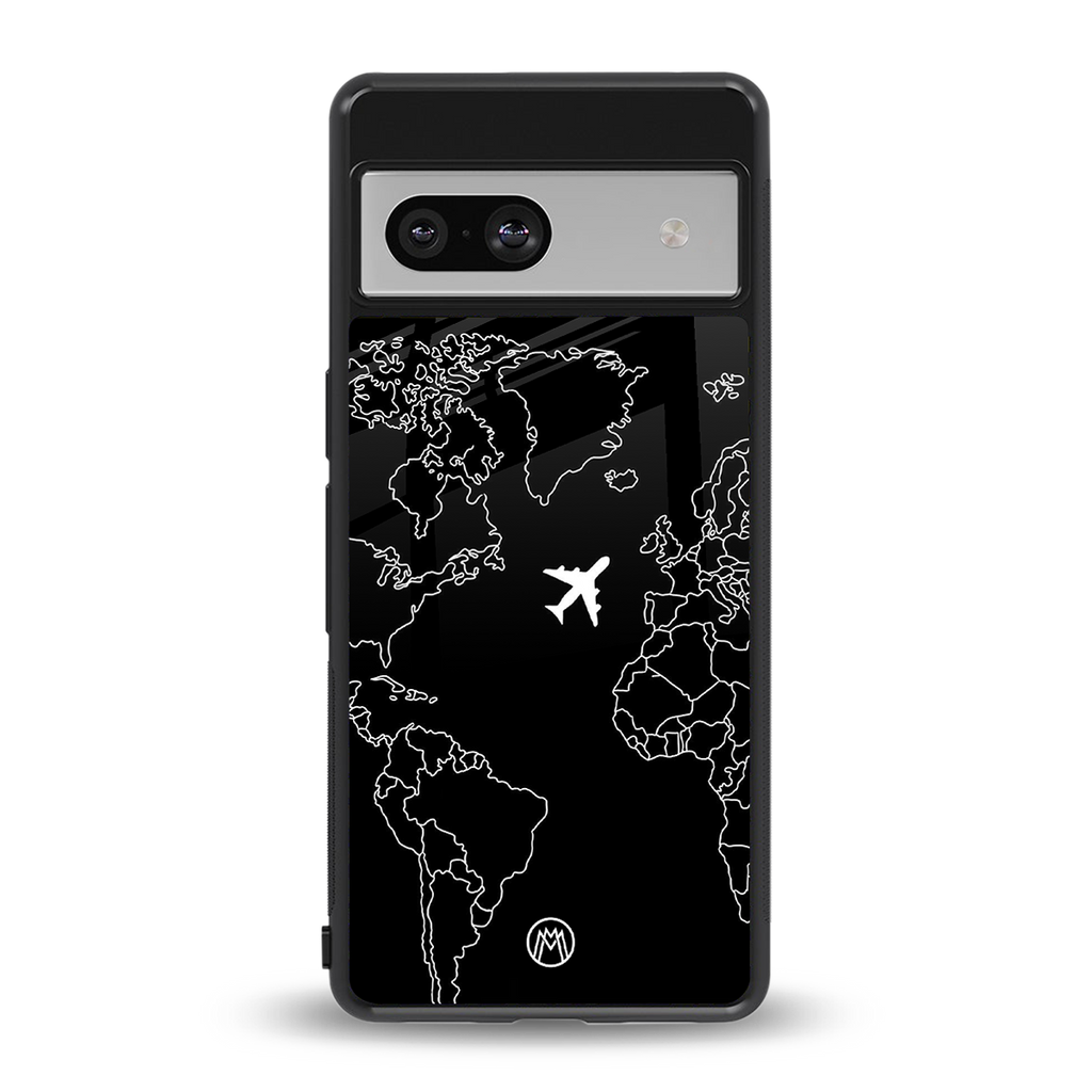airplane flying wanderlust back phone cover | glass case for Google Pixel 7