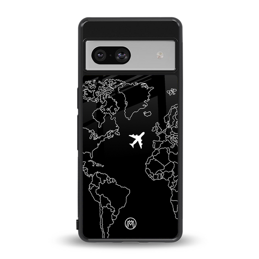 airplane flying wanderlust back phone cover | glass case for Google Pixel 7A