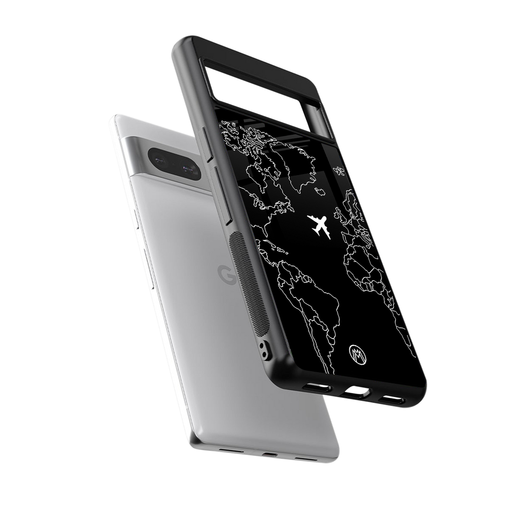 airplane flying wanderlust back phone cover | glass case for Google Pixel 7A
