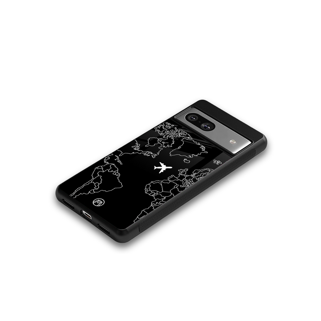 airplane flying wanderlust back phone cover | glass case for Google Pixel 7A