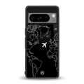 airplane flying wanderlust back phone cover | glass case for google pixel 8 pro