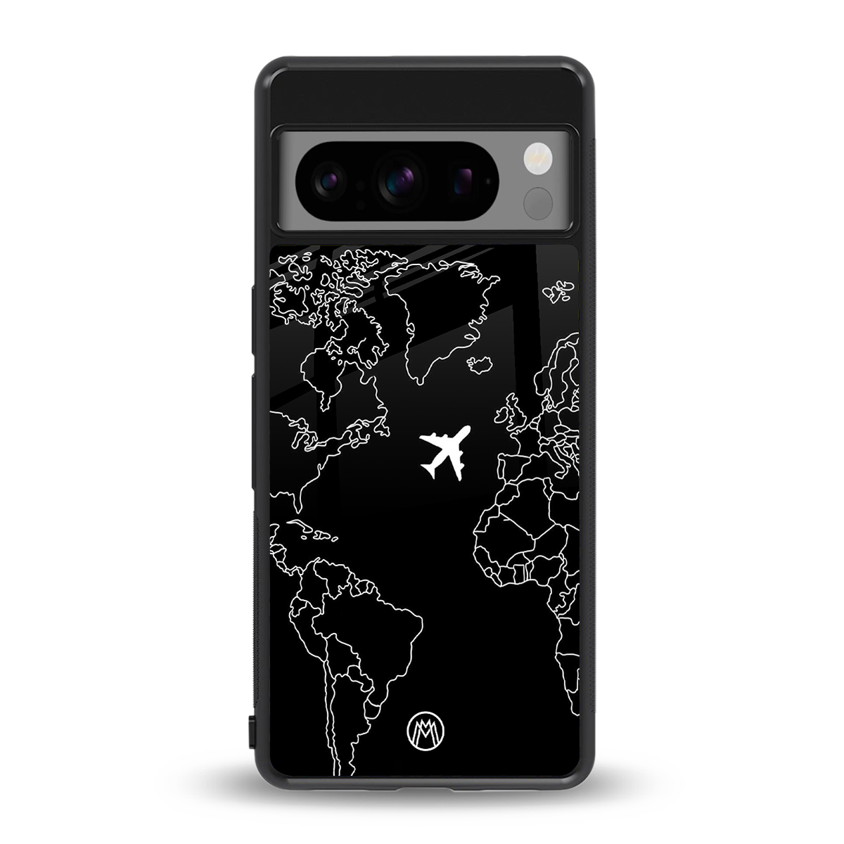 airplane flying wanderlust back phone cover | glass case for google pixel 8 pro