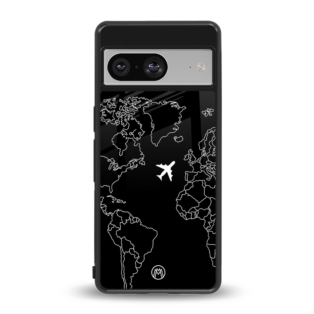 airplane flying wanderlust back phone cover | glass case for Google Pixel 8