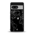 airplane flying wanderlust back phone cover | glass case for Google Pixel 8