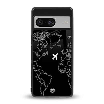 airplane flying wanderlust back phone cover | glass case for Google Pixel 8