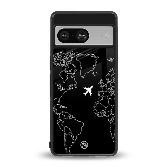 airplane flying wanderlust back phone cover | glass case for Google Pixel 8