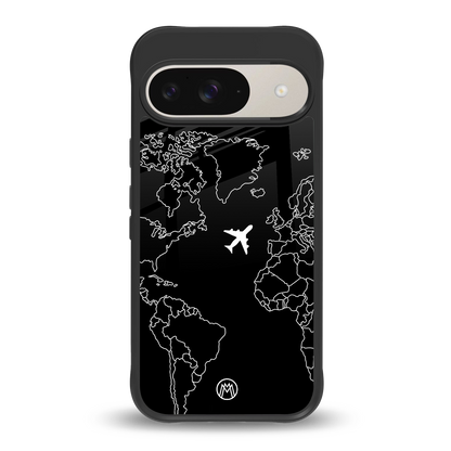 airplane flying wanderlust back phone cover | glass case for google pixel 9