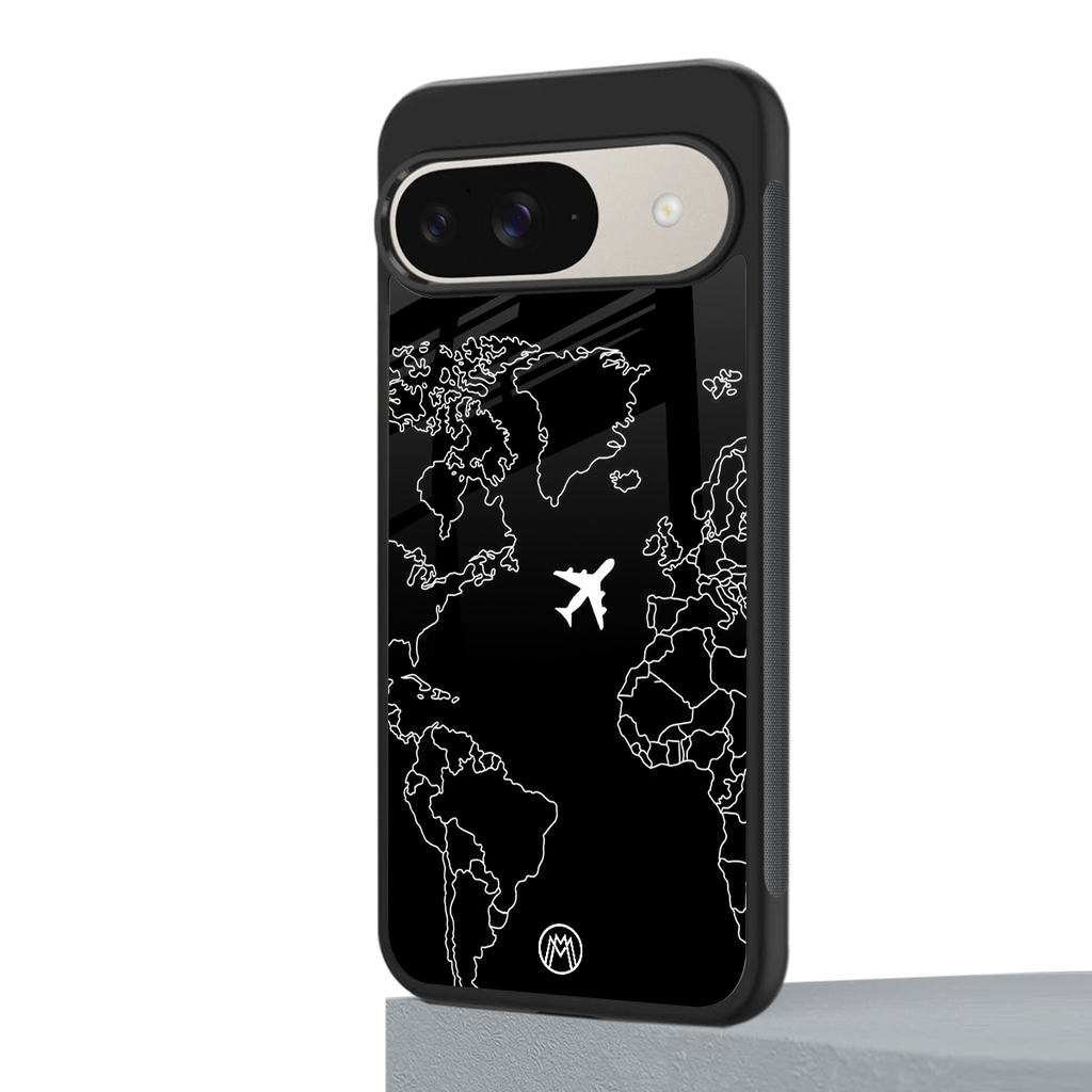 airplane flying wanderlust back phone cover | glass case for google pixel 9