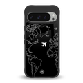 airplane flying wanderlust back phone cover | glass case for google pixel 9 pro