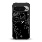 airplane flying wanderlust back phone cover | glass case for google pixel 9 pro