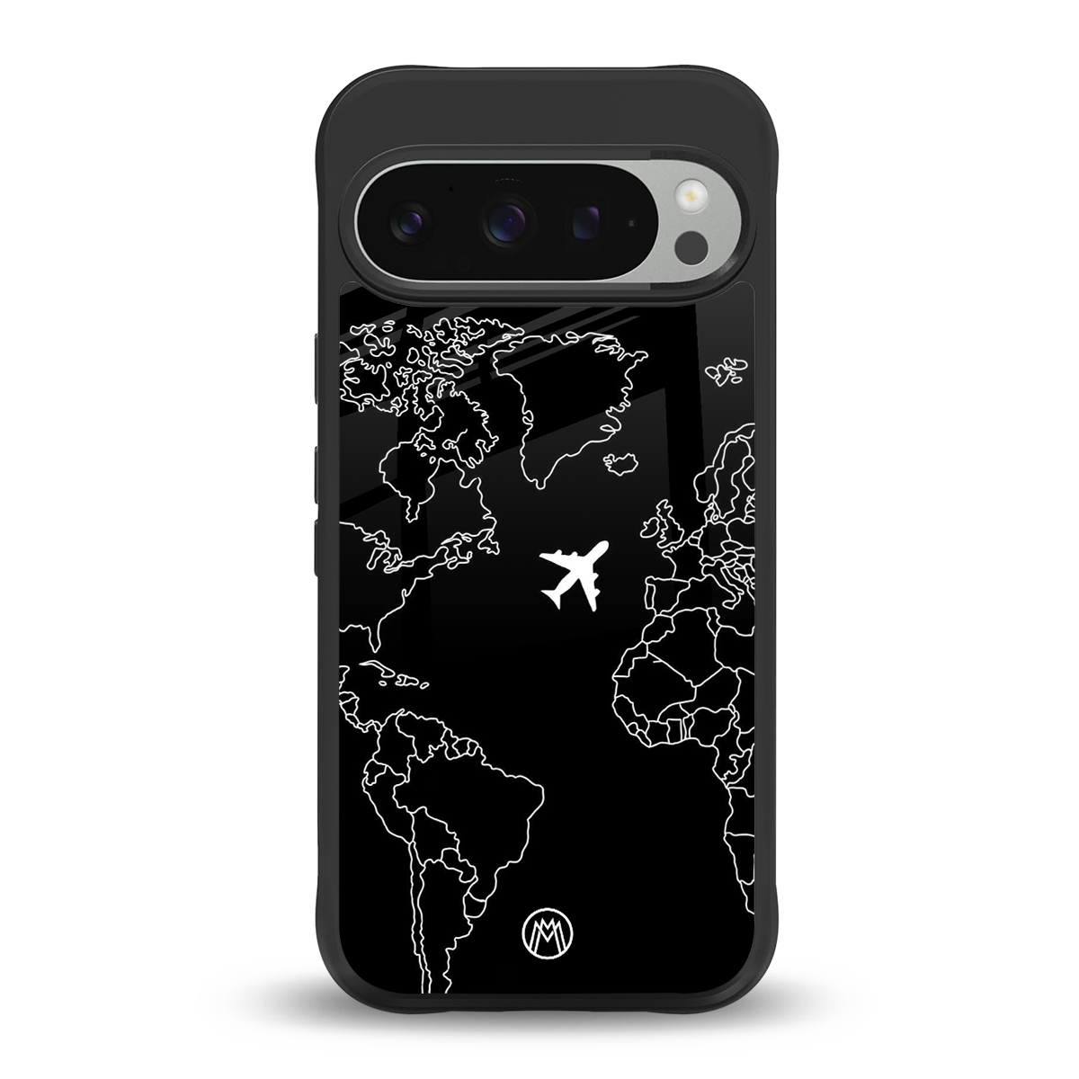 airplane flying wanderlust back phone cover | glass case for google pixel 9 pro xl