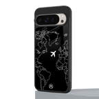 airplane flying wanderlust back phone cover | glass case for google pixel 9 pro xl