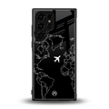 airplane flying wanderlust back phone cover | glass case for samsung galaxy s24 ultra