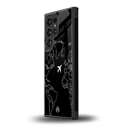 airplane flying wanderlust back phone cover | glass case for samsung galaxy s23 ultra