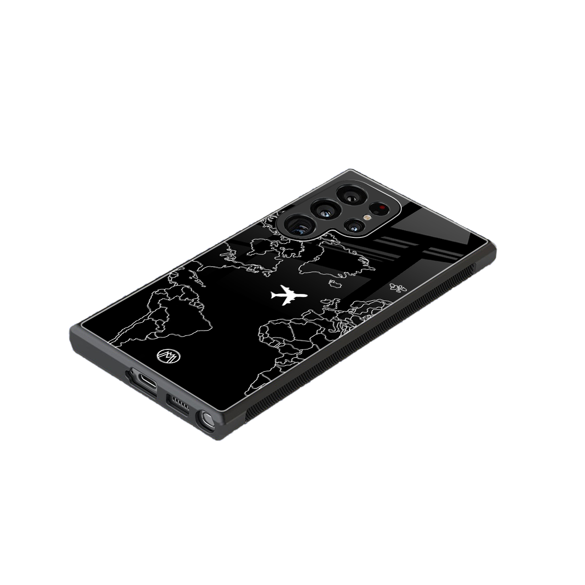 airplane flying wanderlust back phone cover | glass case for samsung galaxy s24 ultra