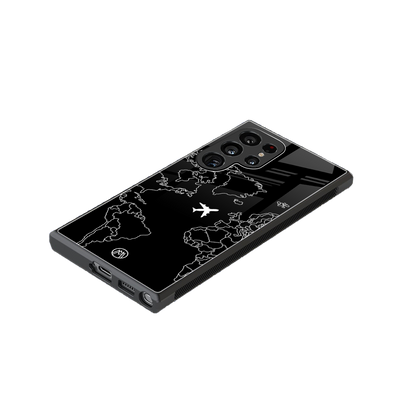 airplane flying wanderlust back phone cover | glass case for samsung galaxy s23 ultra