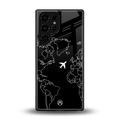 airplane flying wanderlust back phone cover | glass case for samsung galaxy s25 ultra