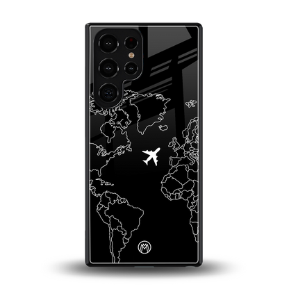 airplane flying wanderlust back phone cover | glass case for samsung galaxy s25 ultra