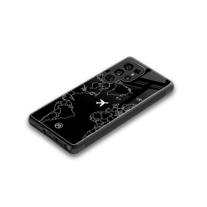 airplane flying wanderlust back phone cover | glass case for samsung galaxy s25 ultra
