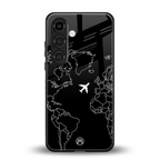 airplane flying wanderlust back phone cover | glass case for samsung galaxy s25 plus