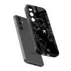 airplane flying wanderlust back phone cover | glass case for samsung galaxy s24