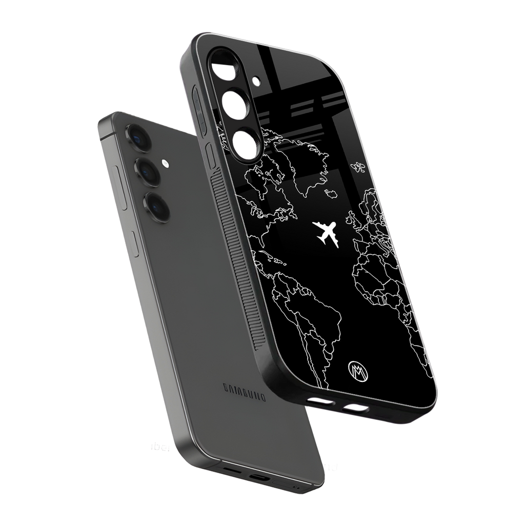 airplane flying wanderlust back phone cover | glass case for samsung galaxy s23