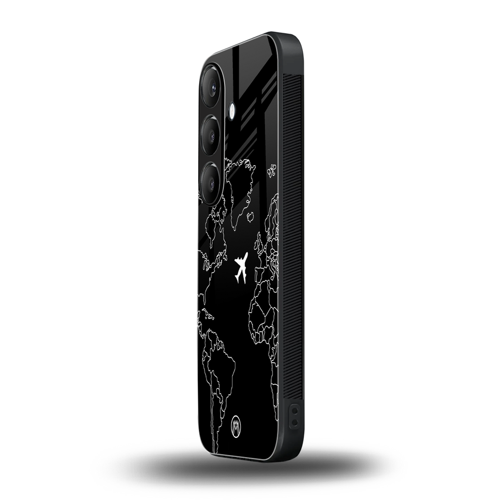 airplane flying wanderlust back phone cover | glass case for samsung galaxy s24