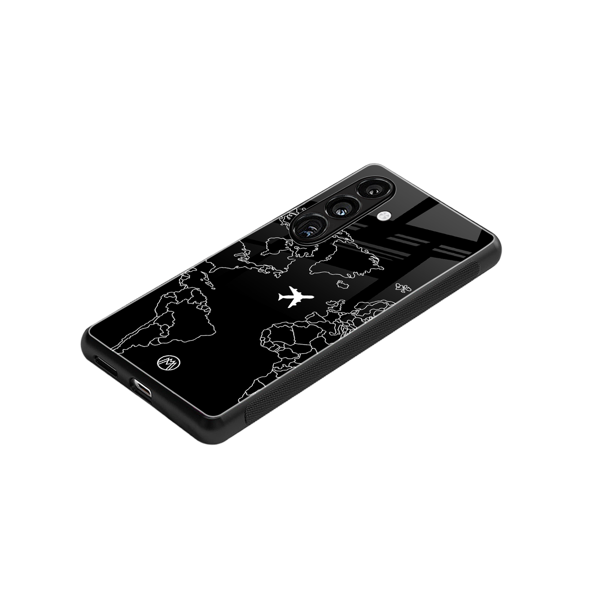airplane flying wanderlust back phone cover | glass case for samsung galaxy s25 plus
